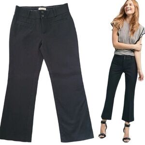 Anthropologie The Essential Crop Flare Pants Black Size 4